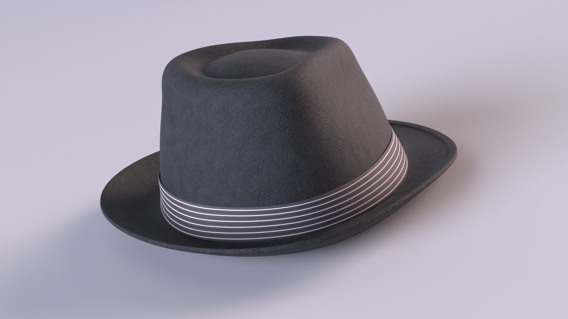 Fedora Hat Low-poly 3D model_4