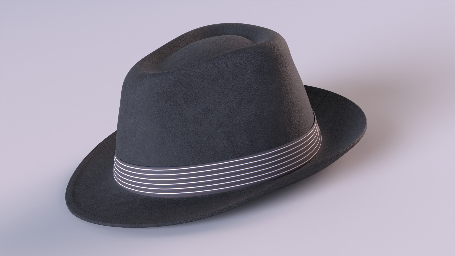 Fedora Hat Low-poly 3D model_8