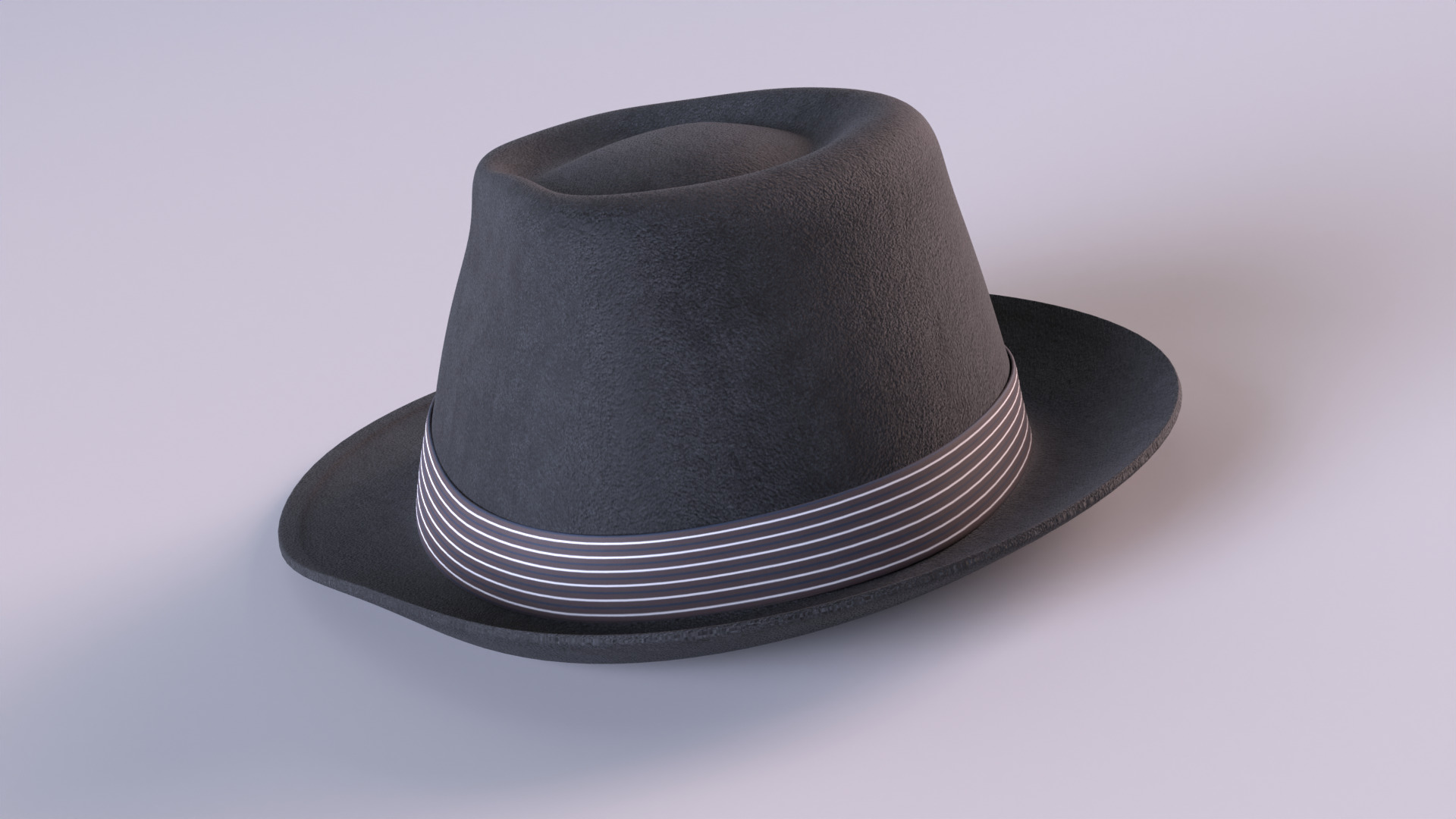 Fedora Hat Low-poly 3D model_6