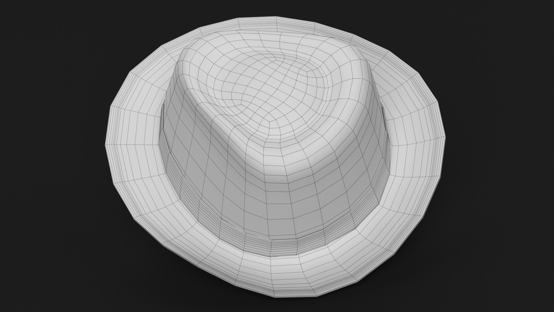 Fedora Hat Low-poly 3D model_13