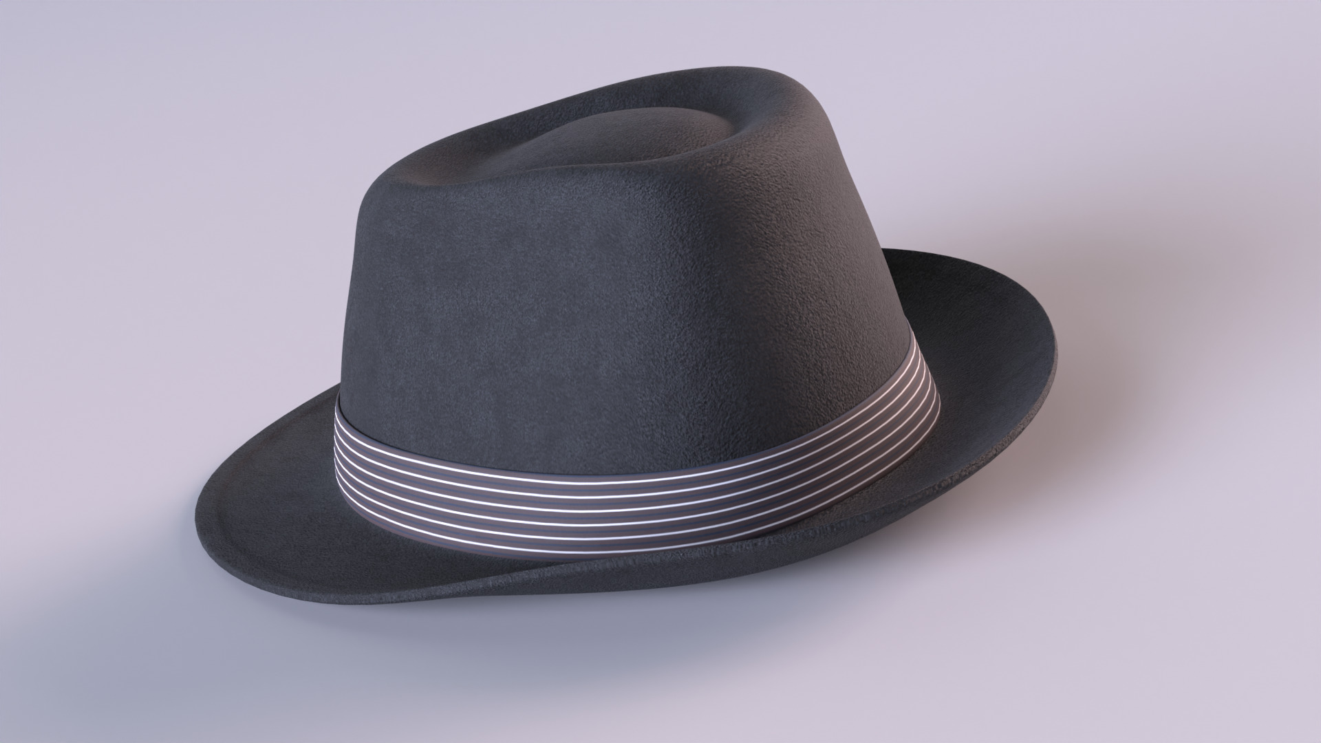 Fedora Hat Low-poly 3D model_7