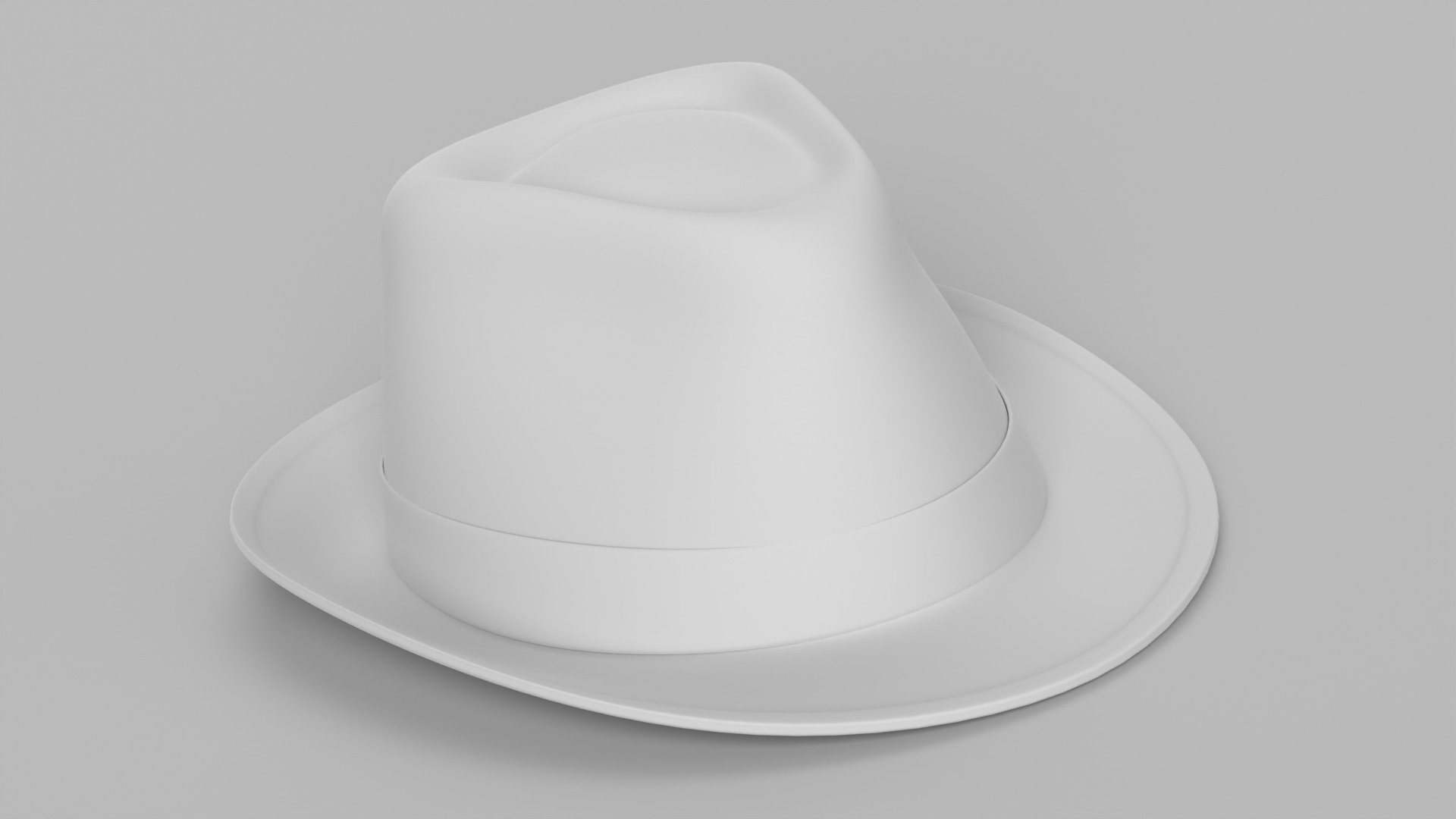 Fedora Hat Low-poly 3D model_11