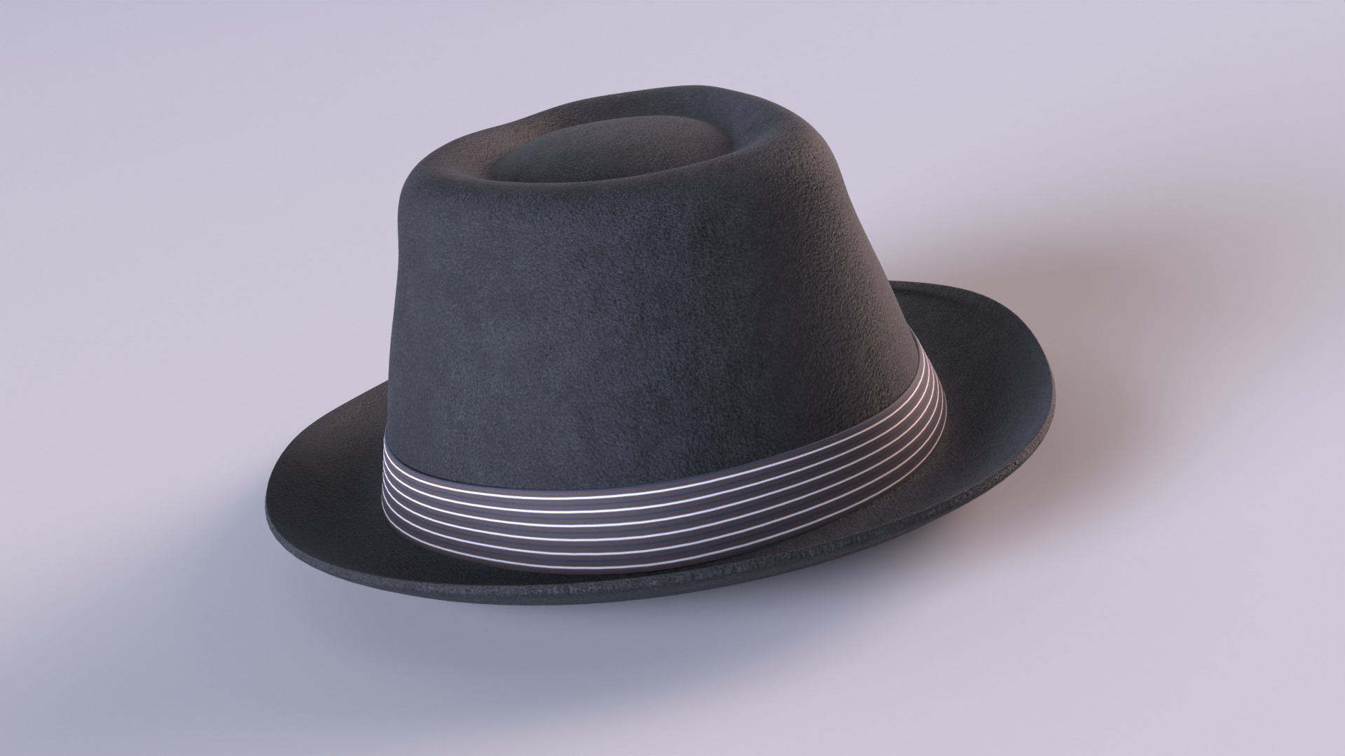 Fedora Hat Low-poly 3D model_5