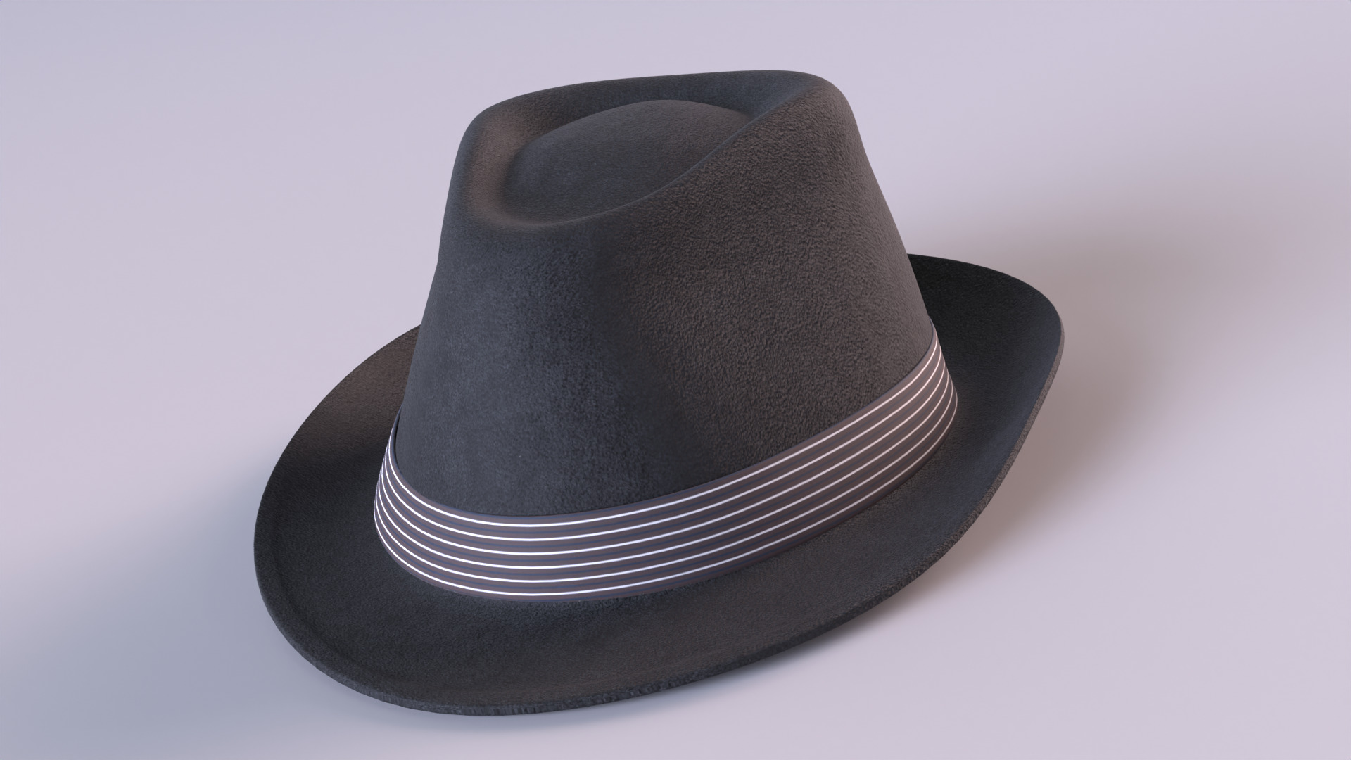 Fedora Hat Low-poly 3D model_9