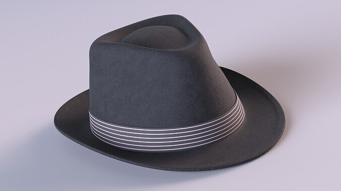 Fedora Hat Low-poly 3D model