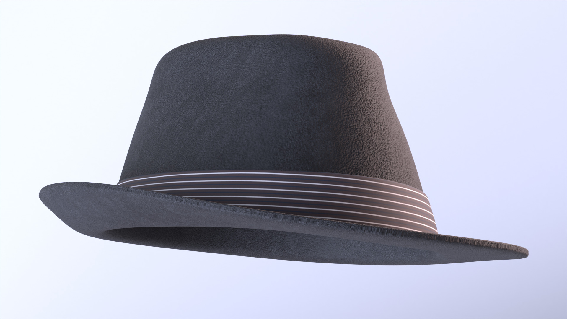 Fedora Hat Low-poly 3D model_1