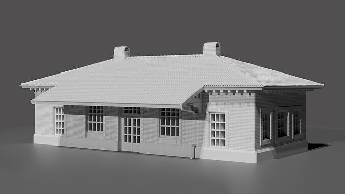 Hyde Park Train Station Detailed Replica Low-poly 3D print model