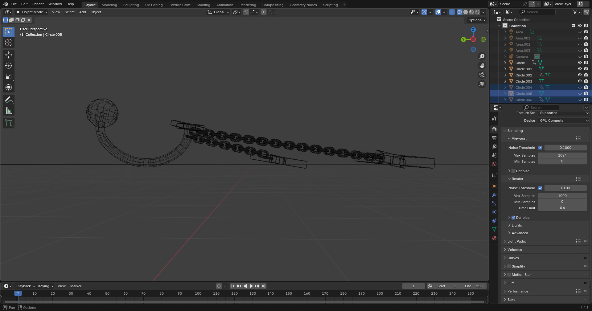 Star Earrings 3D model_5