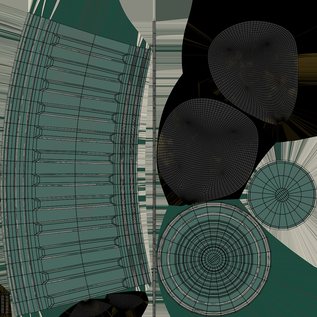 Trash can and garbage 3D model_13