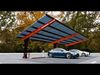 L Type 4 Car Solar Carport 3D model_2