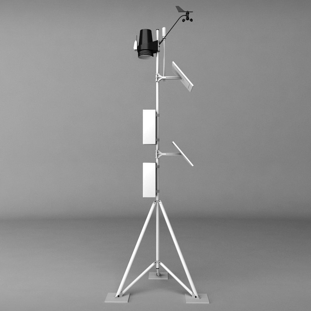 Weather meteo station high detail 3D model_3