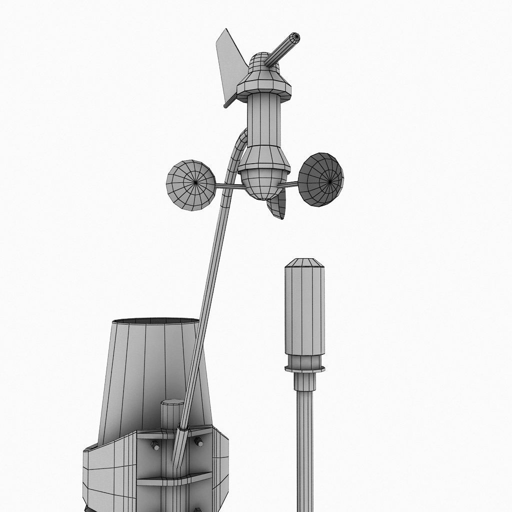 Weather meteo station high detail 3D model_19