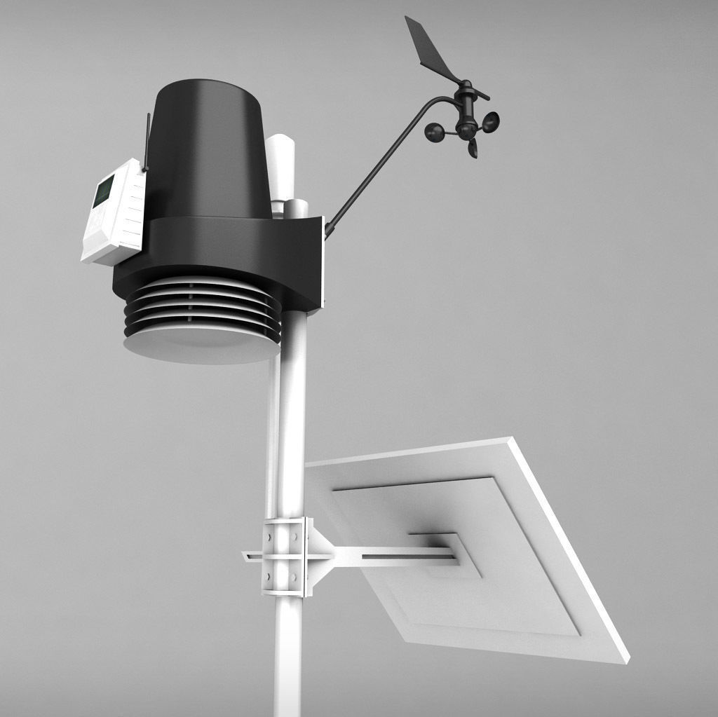 Weather meteo station high detail 3D model_5
