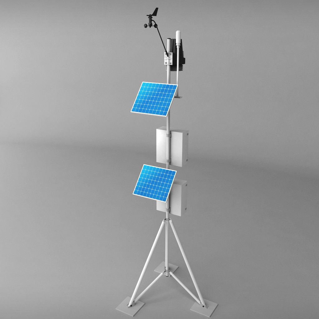 Weather meteo station high detail 3D model_1