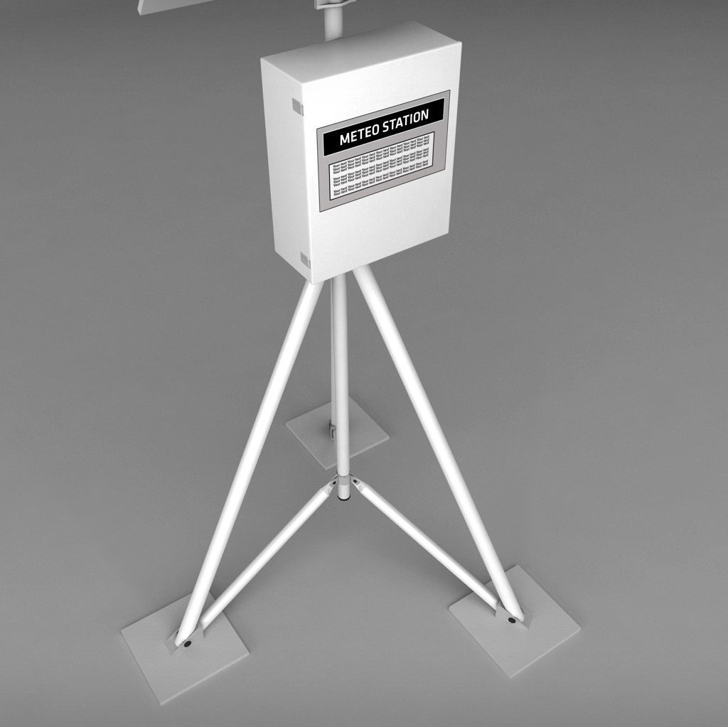 Weather meteo station high detail 3D model_11