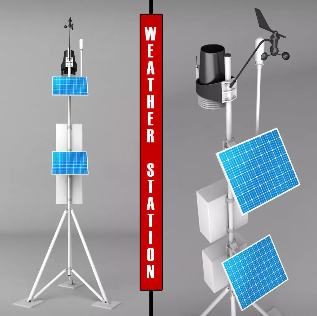 Weather meteo station high detail 3D model_0
