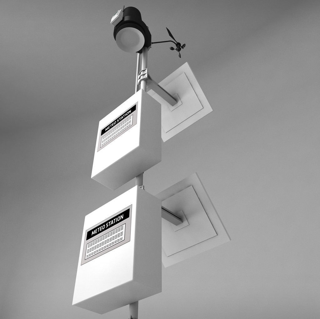 Weather meteo station high detail 3D model_12