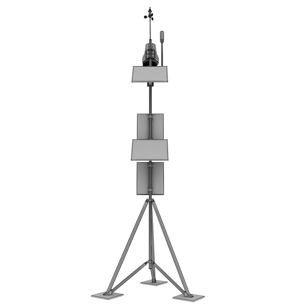 Weather meteo station high detail 3D model_13