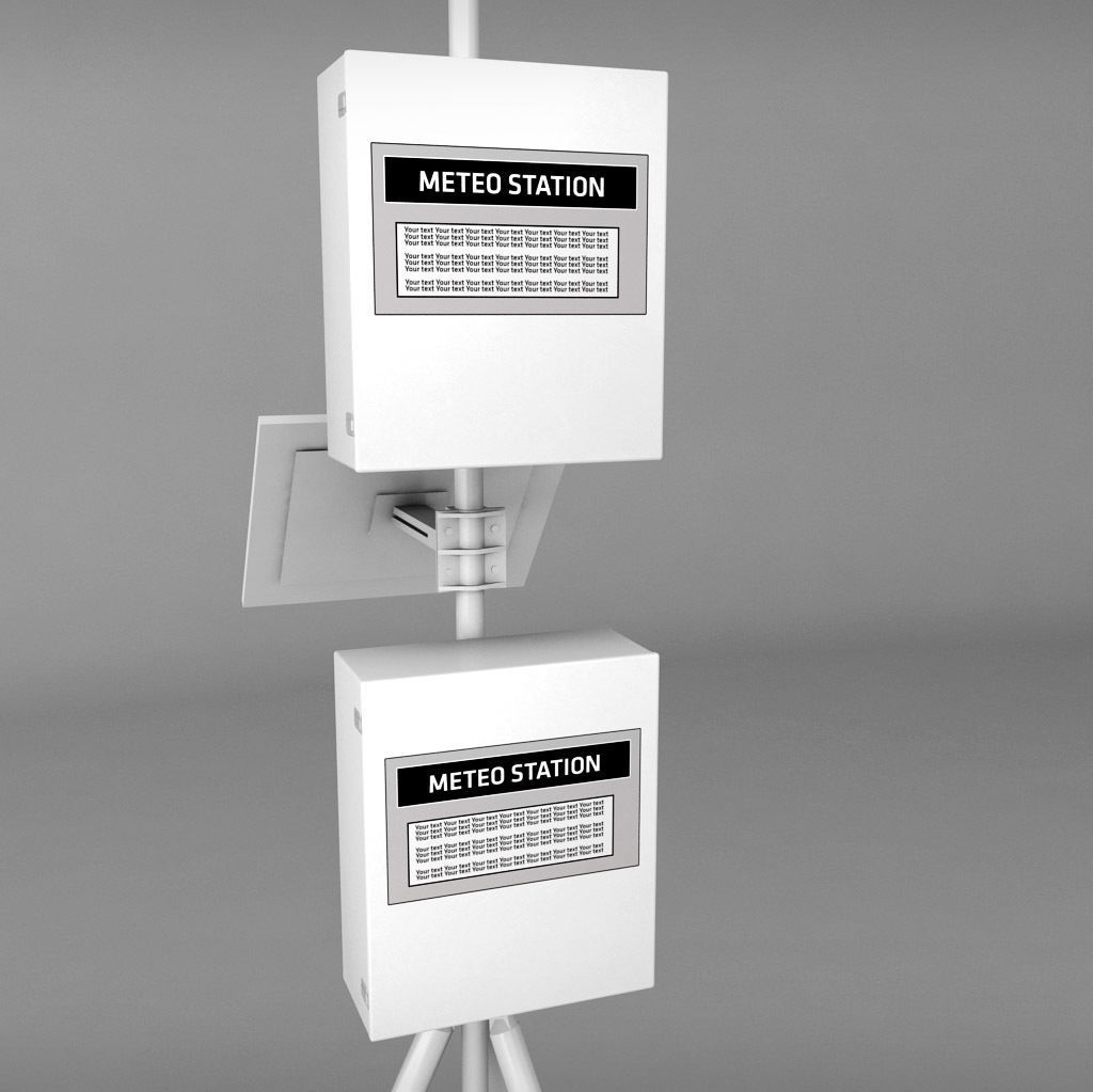 Weather meteo station high detail 3D model_10