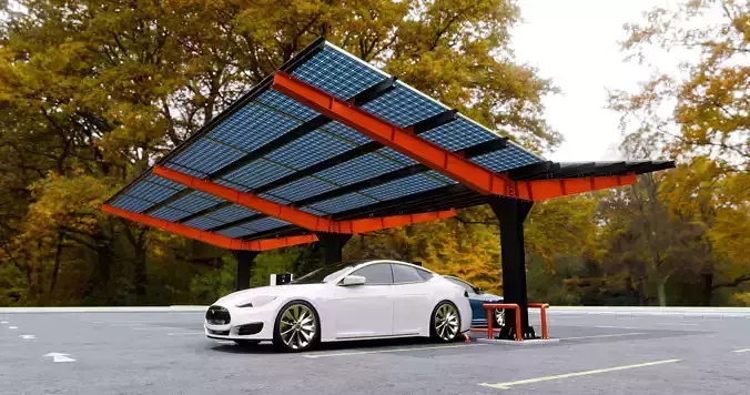Y Type 4x2 Car Solar Carport