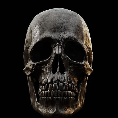 HELLFORGED BLACK SKULL STL Model Print Fan Art Low-poly 3D print model