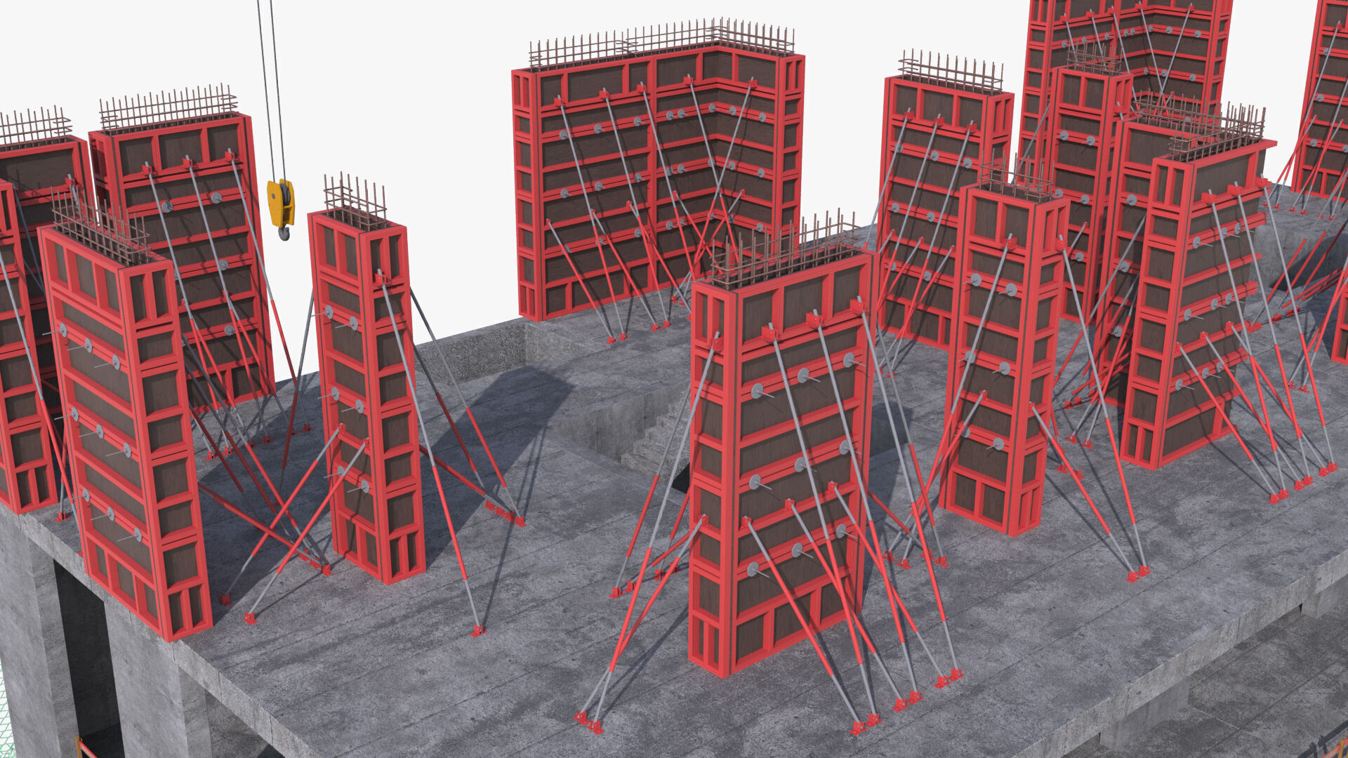 Under Construction Scene Low-poly 3D model_13