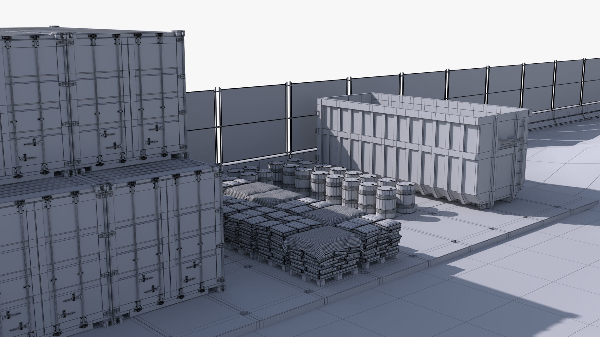 Under Construction Scene Low-poly 3D model_21