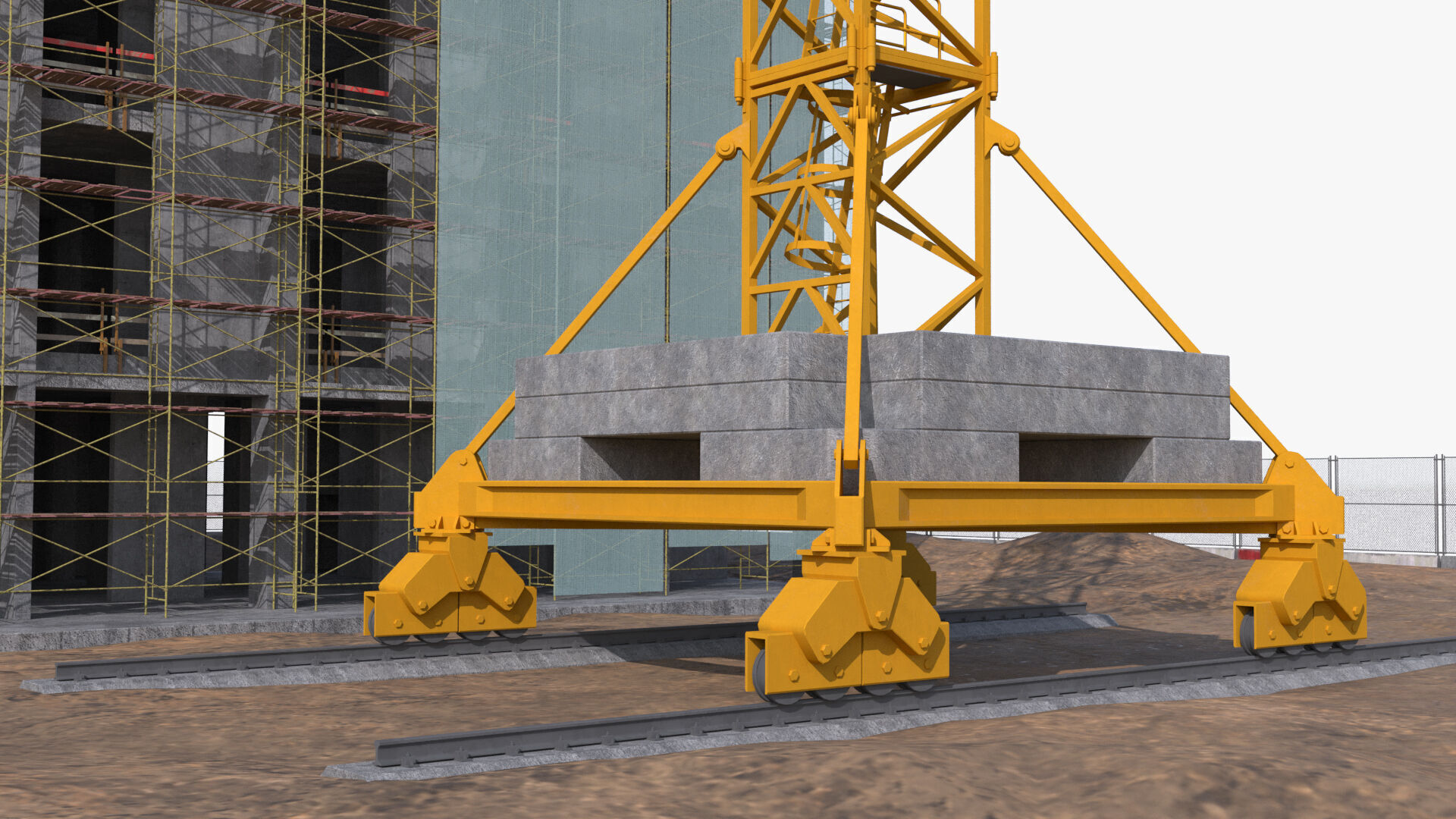 Under Construction Scene Low-poly 3D model_8