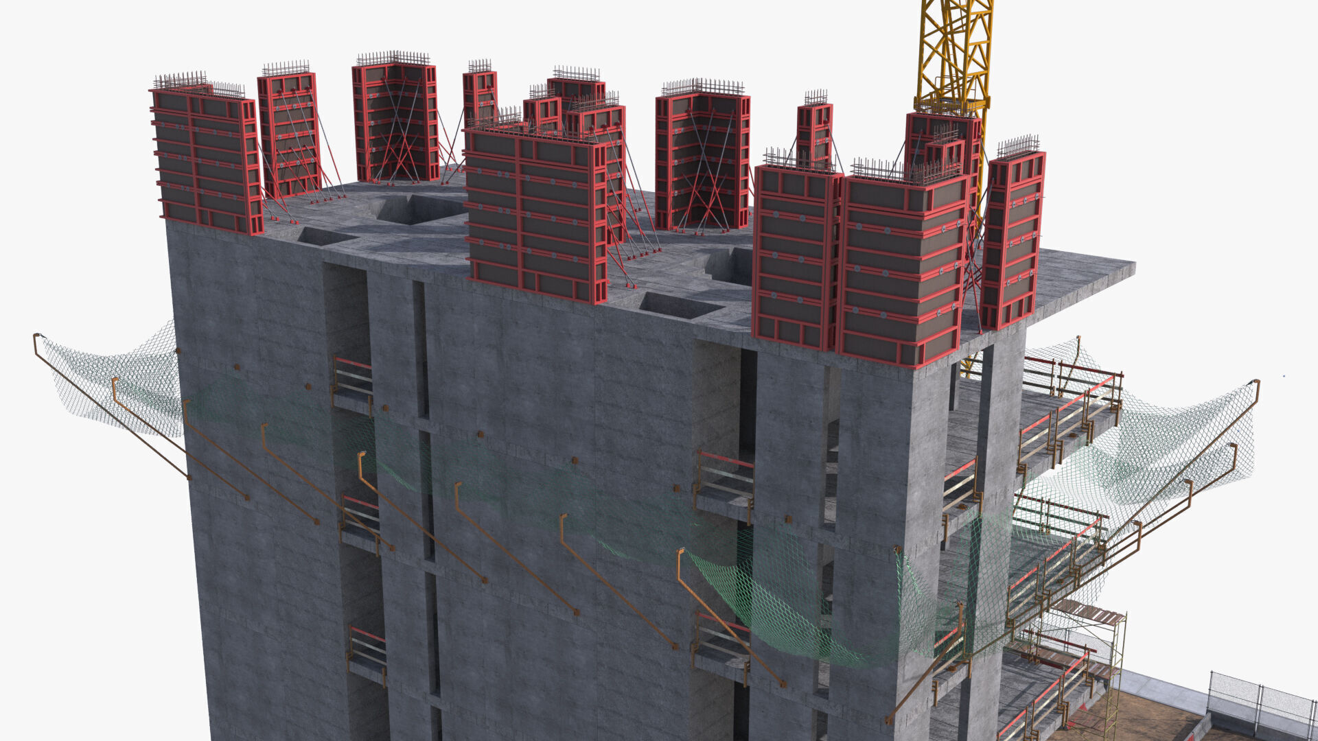 Under Construction Scene Low-poly 3D model_12