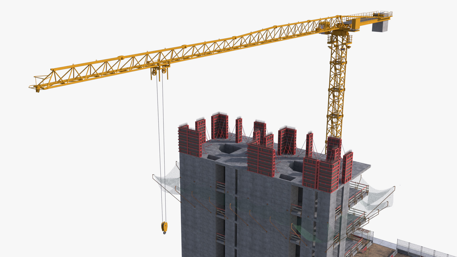 Under Construction Scene Low-poly 3D model_11