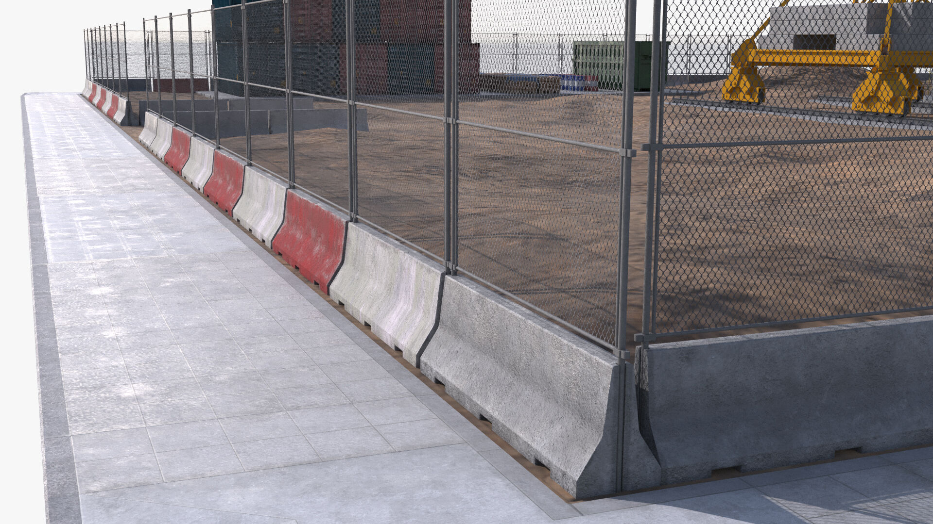 Under Construction Scene Low-poly 3D model_5