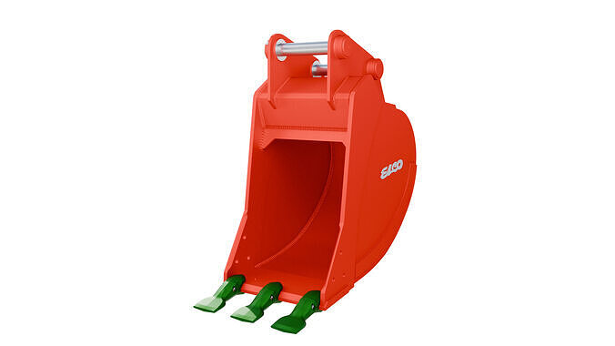 ESCO  Cast Lip Construction Bucket for Hydraulic Excavators Low-poly 3D model