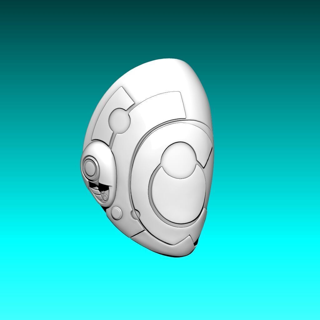 Murderbot Mask 3D Model 3D print model_13