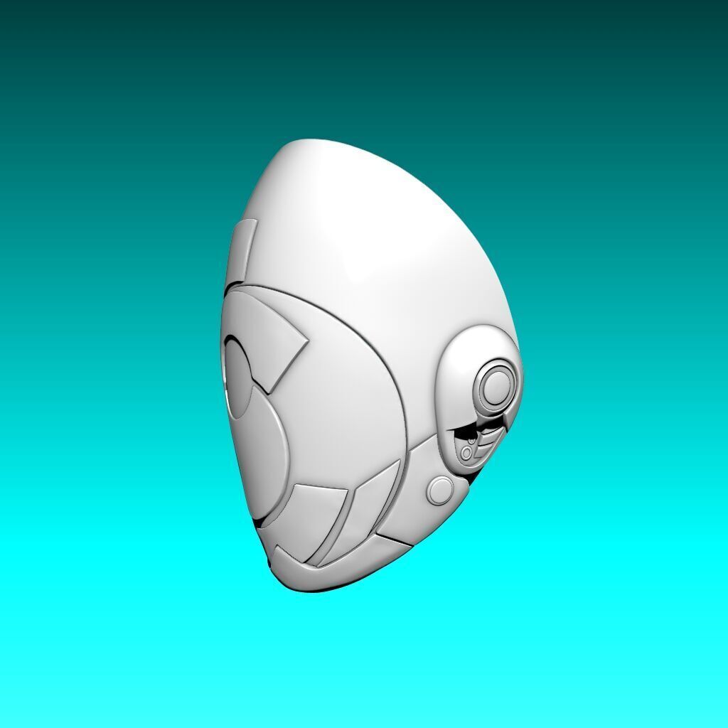 Murderbot Mask 3D Model 3D print model_12