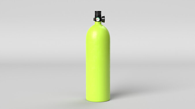 Scuba Tank Low-poly 3D model