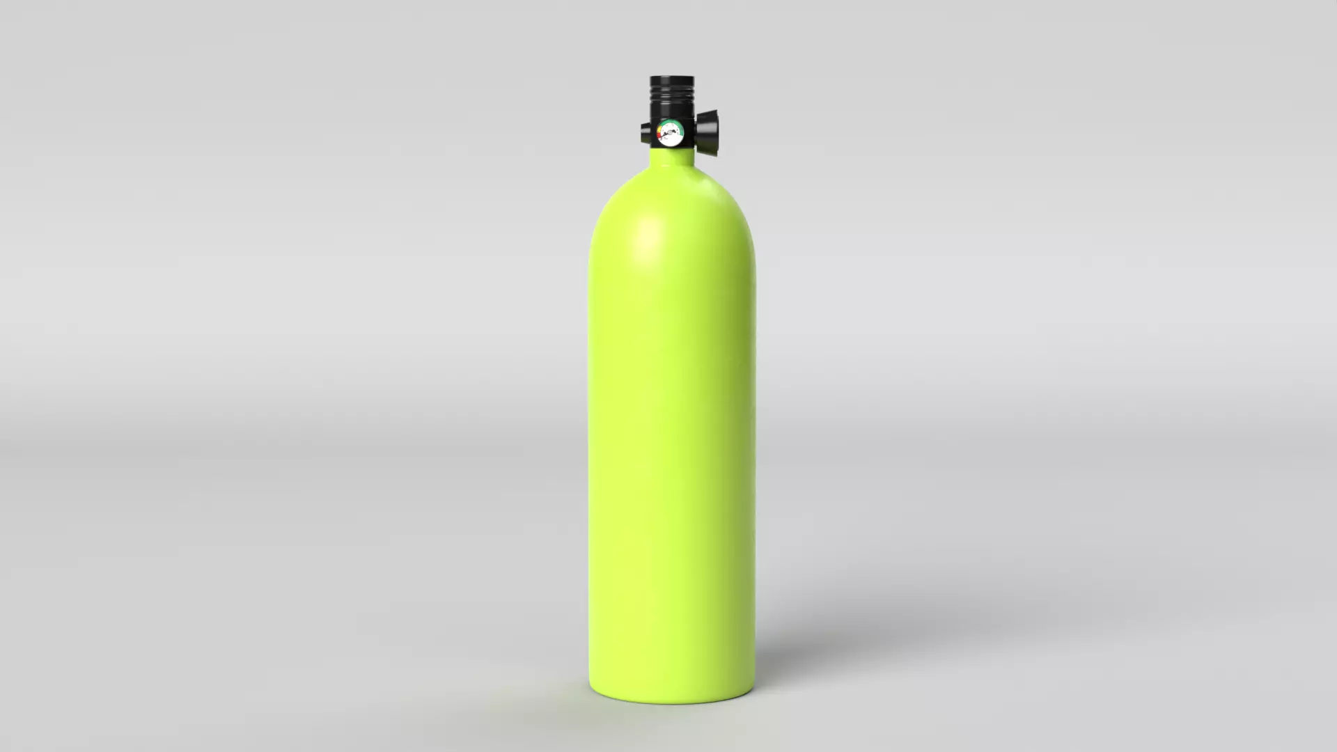 Scuba Tank Low-poly 3D model_0