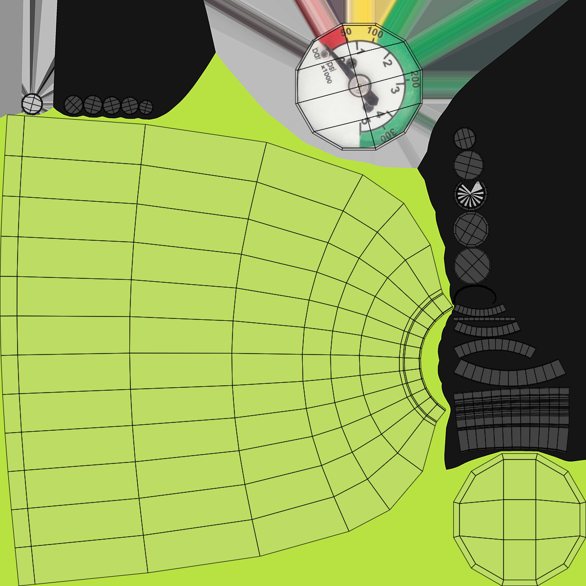 Scuba Tank Low-poly 3D model_14