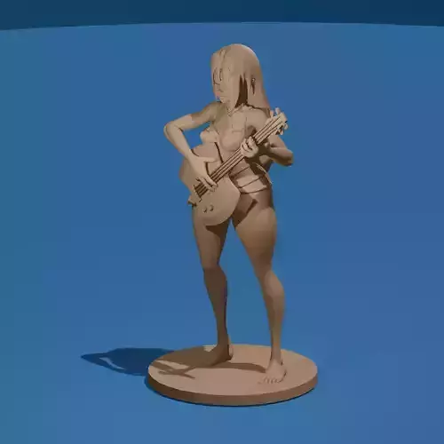 Toon Guitar Girl in Bikini 