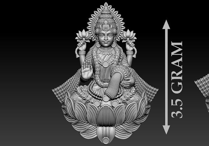 Laxmi Mata 3D print model Paper casting 3D print model