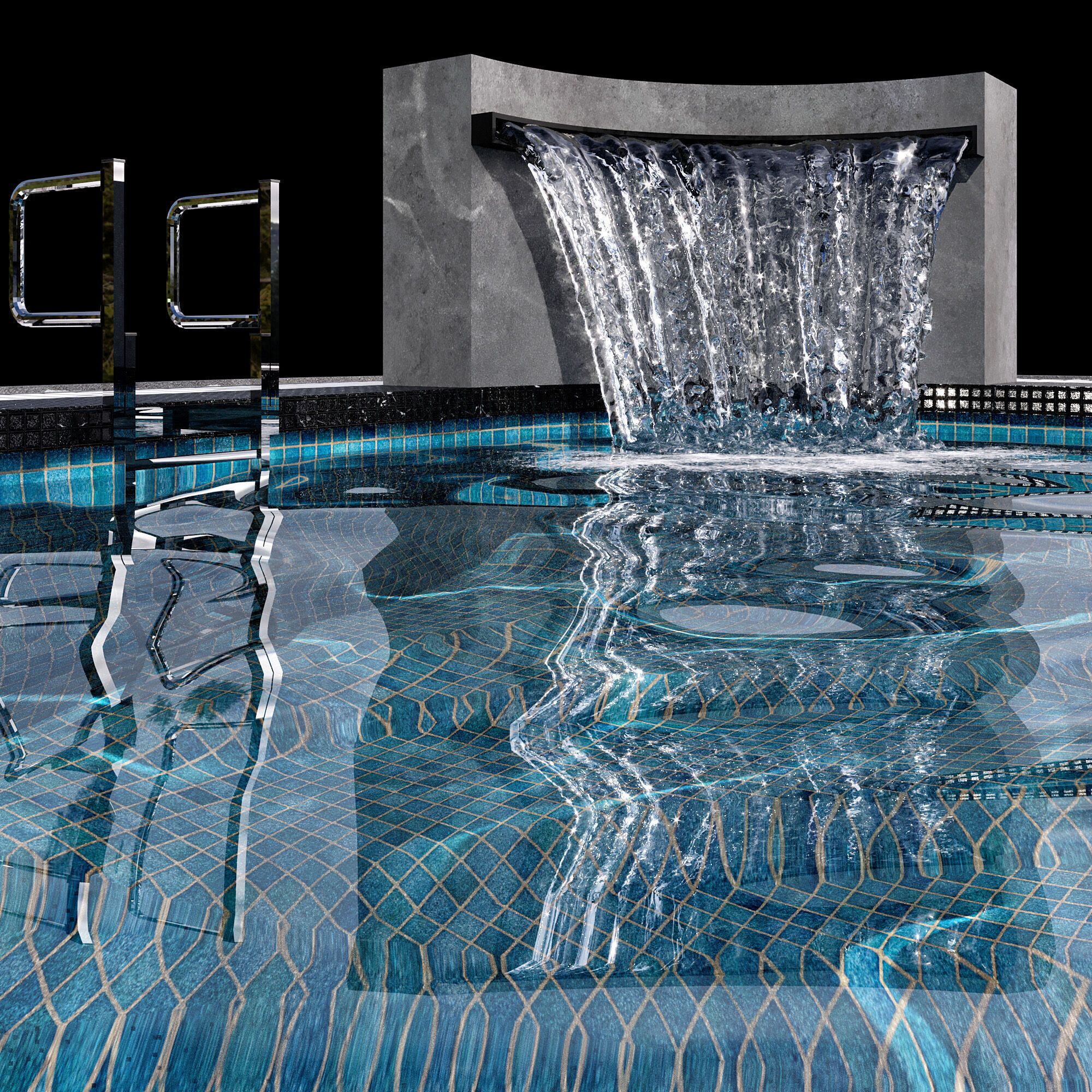 SWIMMING POOL NO74 A 3D model_9