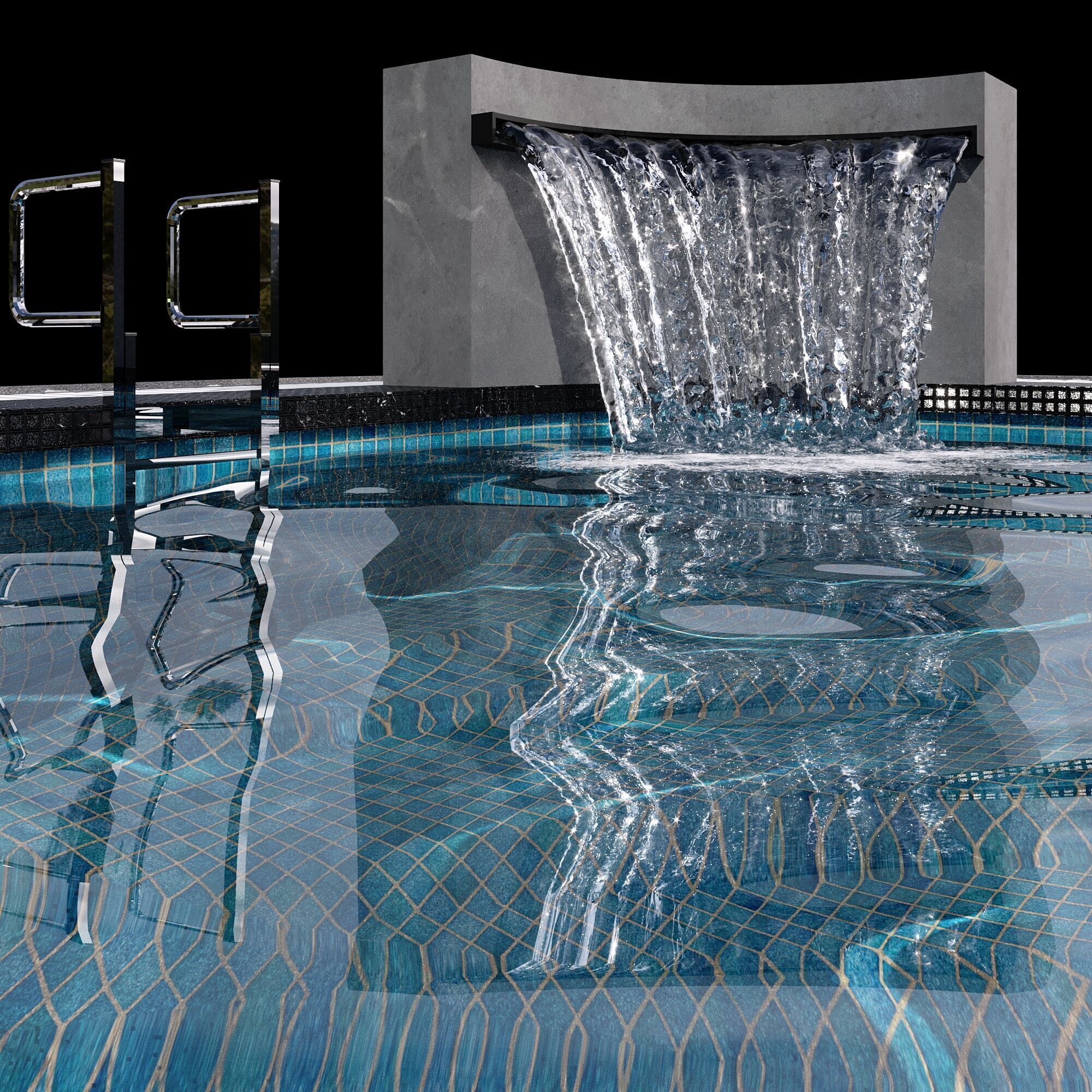 SWIMMING POOL NO74 A 3D model_5