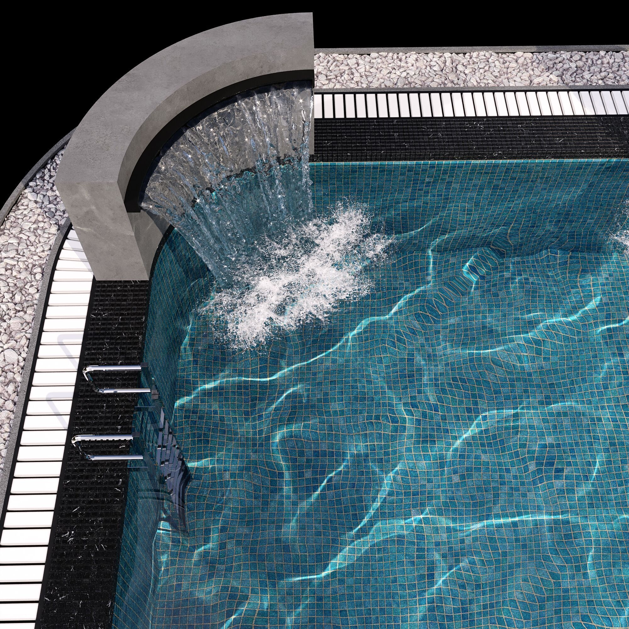 SWIMMING POOL NO74 A 3D model_4
