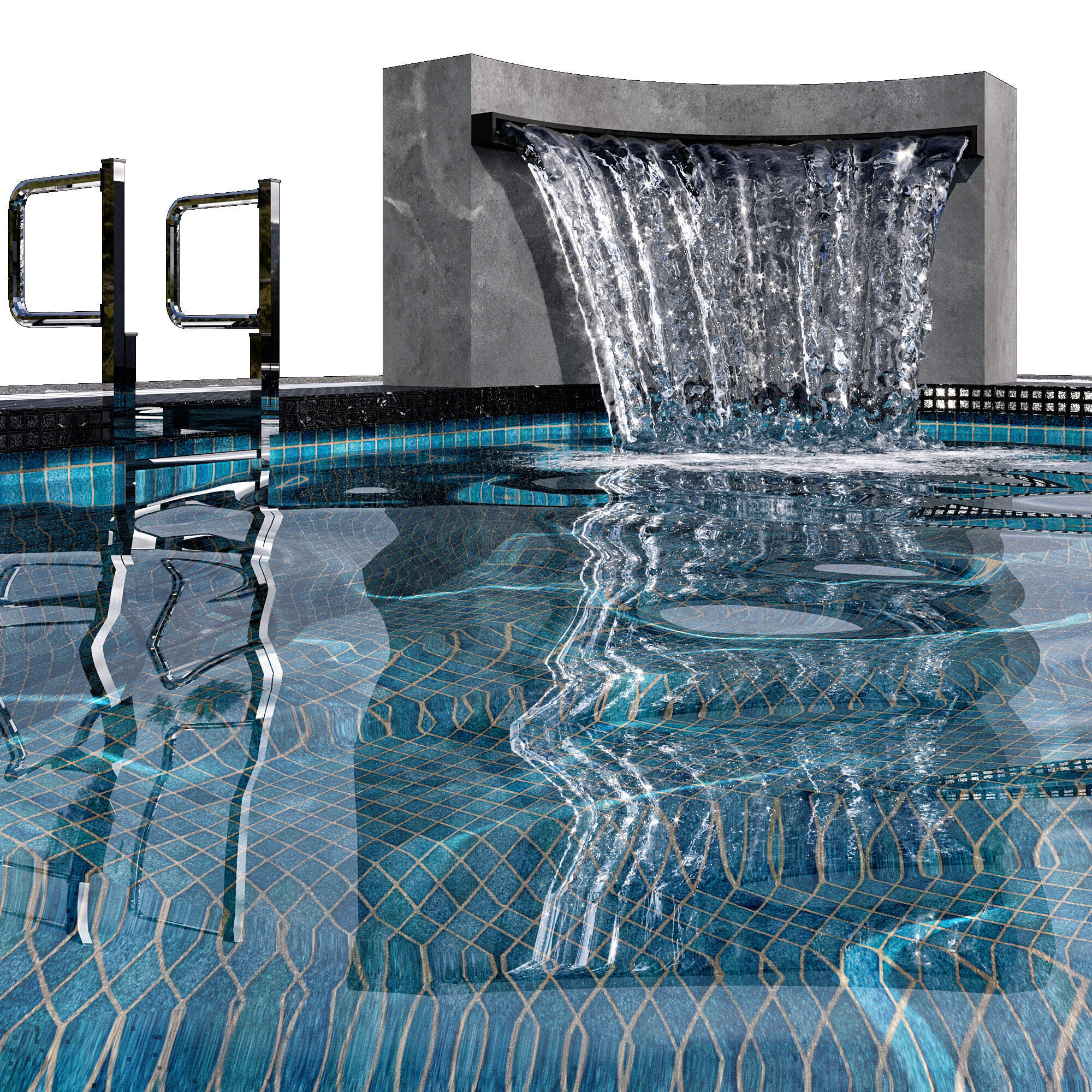 SWIMMING POOL NO74 A 3D model_8