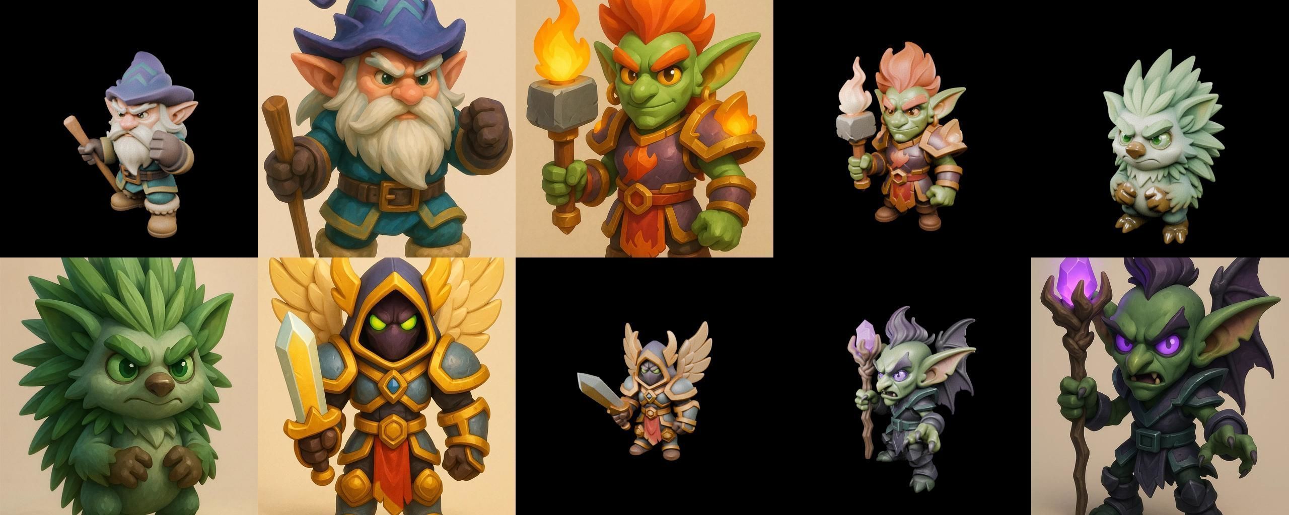 Role Play Fantasy Character bundle 72 pack 77 glb Low-poly 3D model_14