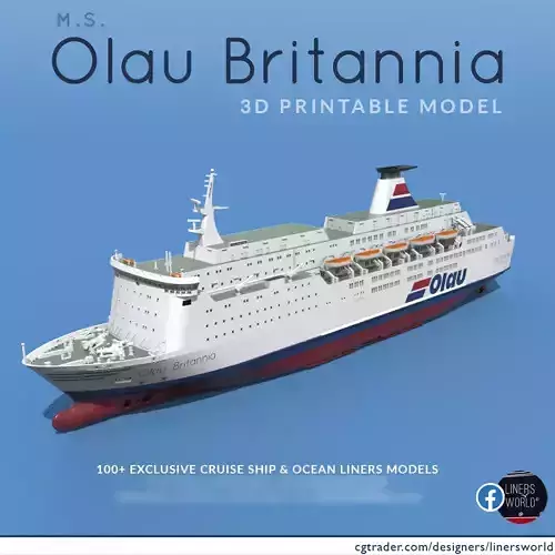 MS OLAU BRITANNIA ferry print ready model