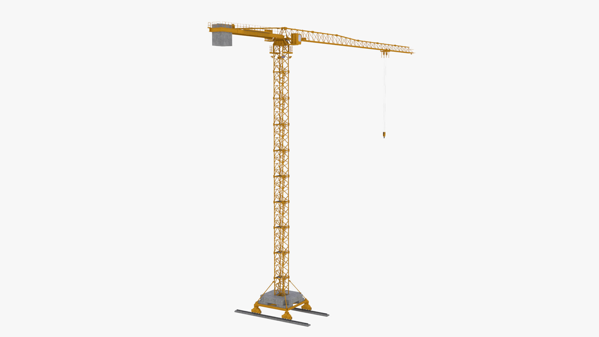 Tower Crane Low-poly 3D model_8
