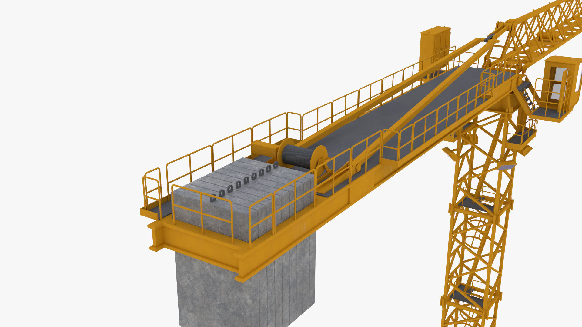 Tower Crane Low-poly 3D model_2