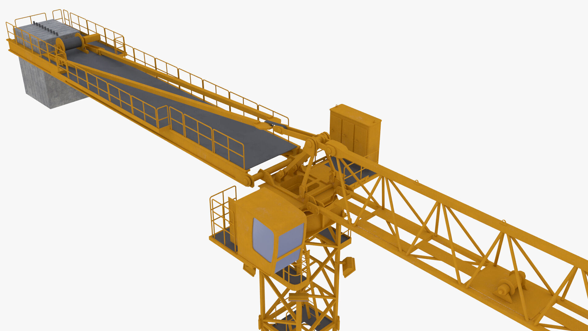 Tower Crane Low-poly 3D model_5