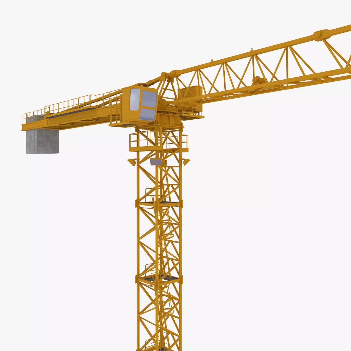 Tower Crane Low-poly 3D model_0