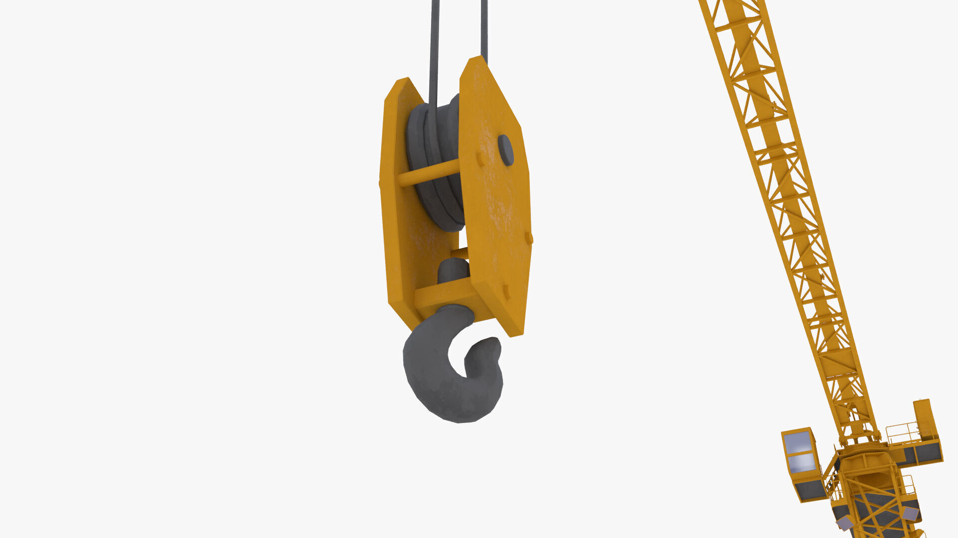 Tower Crane Low-poly 3D model_12